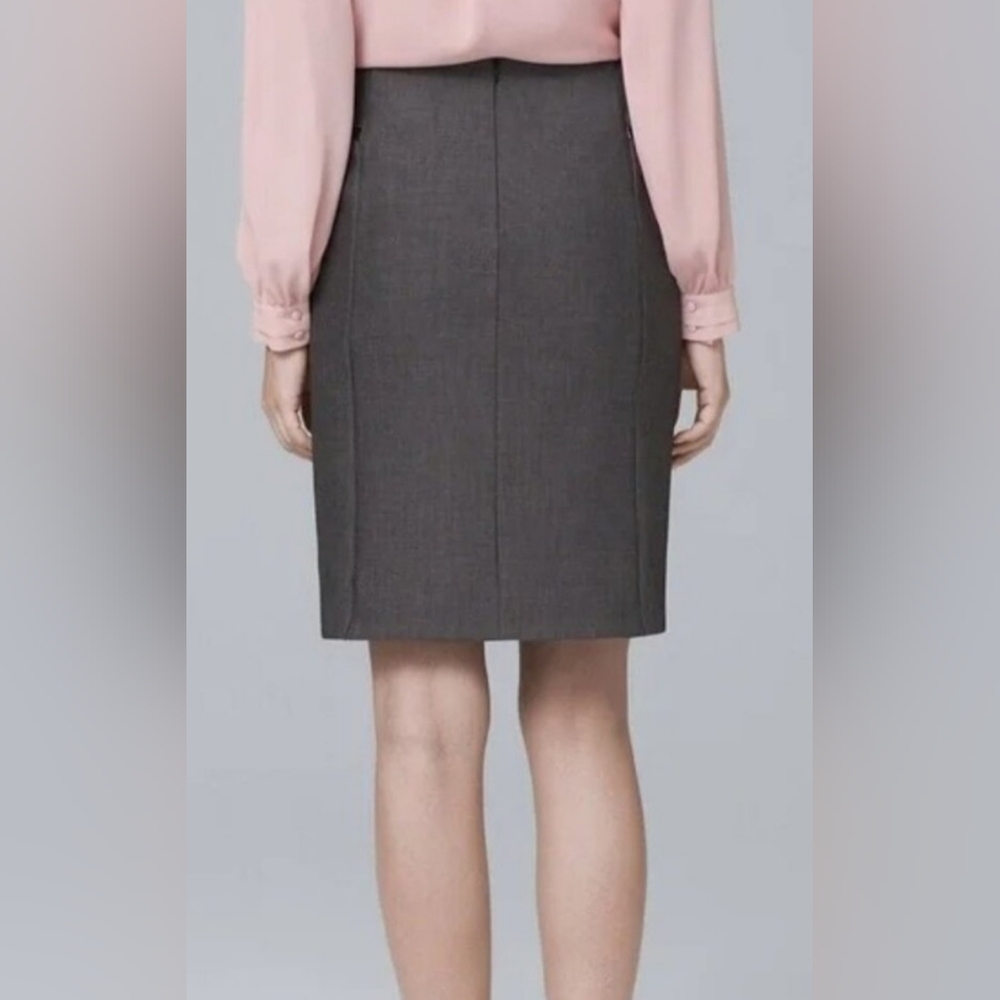 White House Black Market Gray Tweed Skirt. Size 10 - Picture 2 of 9